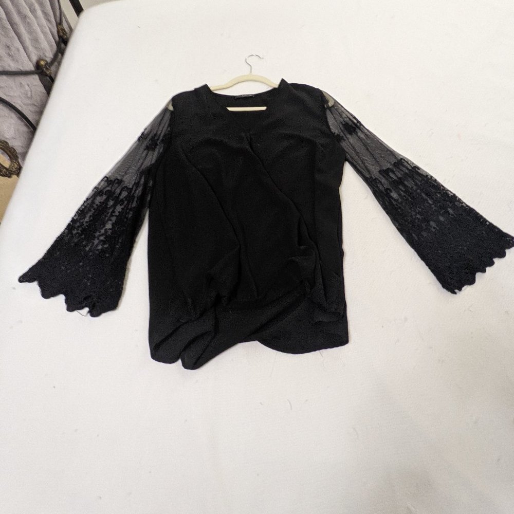 NWOT Stitchfix West Kei Allan Lace Sleeve Blouse, XL